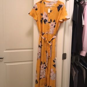 Brand New Loft Yellow Dress
